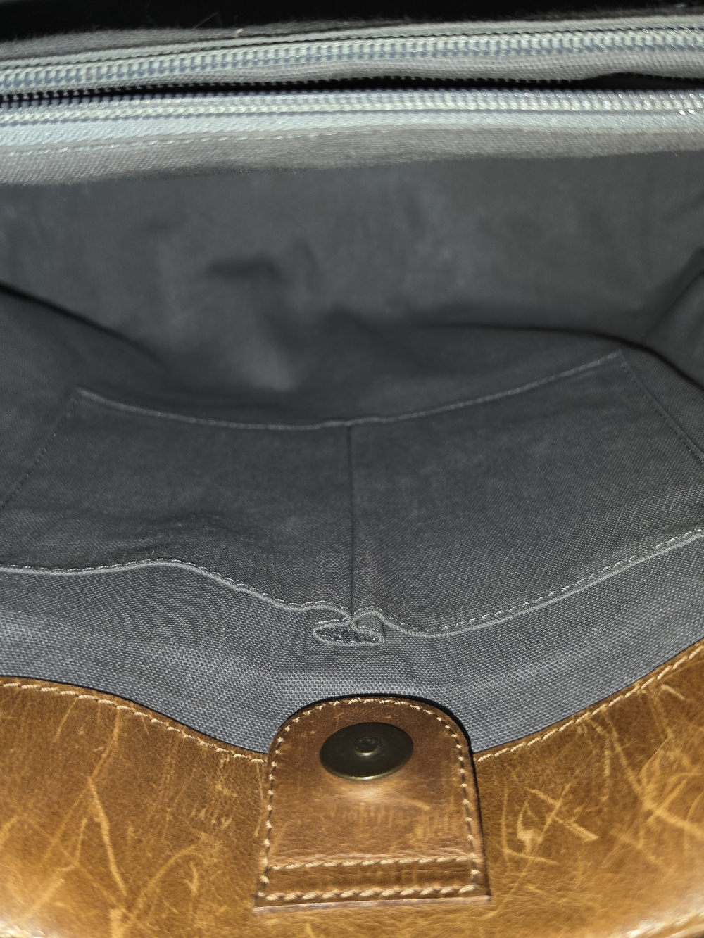 FRYE MELISSA Brown/Cognac Leather Tote Bag - Picture 11 of 13
